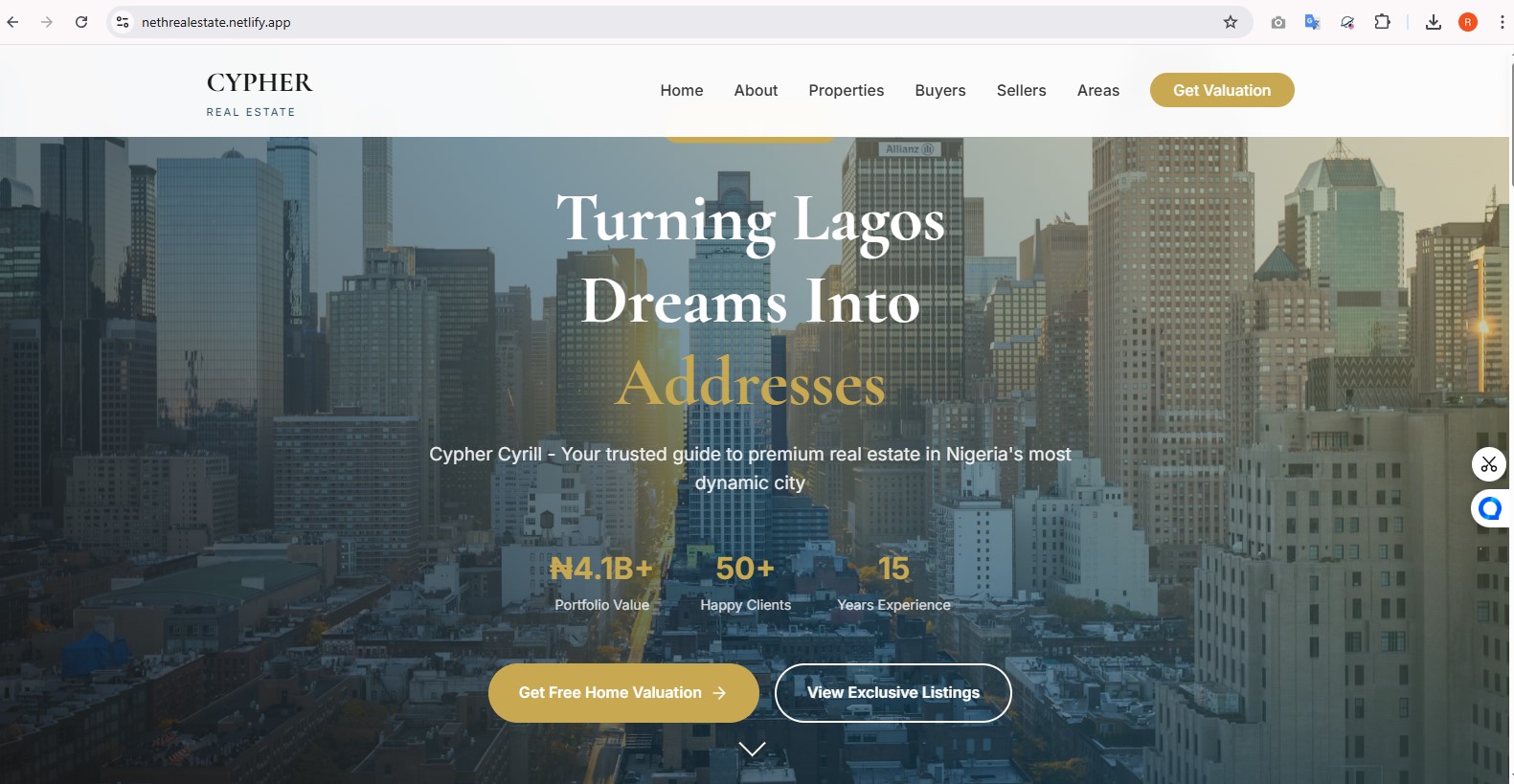 Real Estate WordPress Website Screenshot